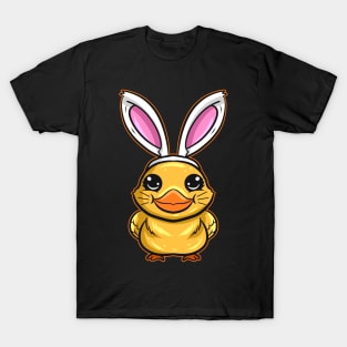 A Duckling Or Chick With Easter Bunny Ears. Easter T-Shirt